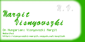 margit visnyovszki business card